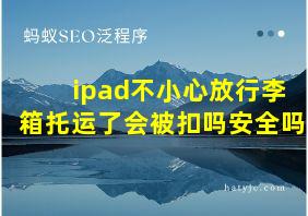 ipad不小心放行李箱托运了会被扣吗安全吗