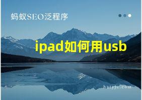 ipad如何用usb