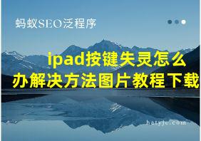 ipad按键失灵怎么办解决方法图片教程下载