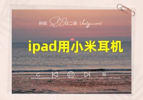 ipad用小米耳机