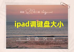 ipad调键盘大小