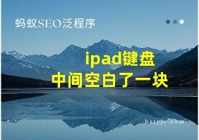 ipad键盘中间空白了一块