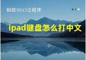 ipad键盘怎么打中文