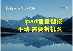 ipad音量键按不动 需要拆机么