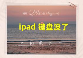 ipad 键盘没了