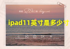 ipad11英寸是多少寸