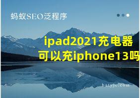 ipad2021充电器可以充iphone13吗