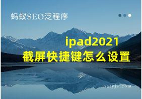 ipad2021截屏快捷键怎么设置