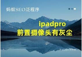 ipadpro前置摄像头有灰尘