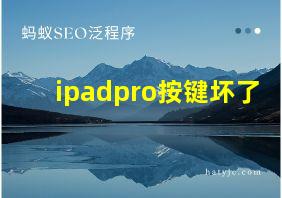 ipadpro按键坏了