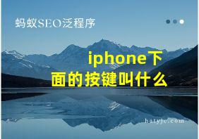 iphone下面的按键叫什么