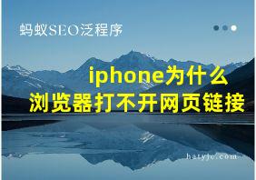 iphone为什么浏览器打不开网页链接