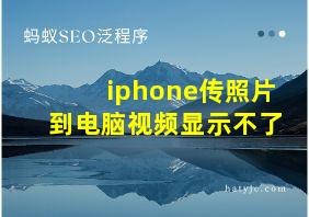 iphone传照片到电脑视频显示不了