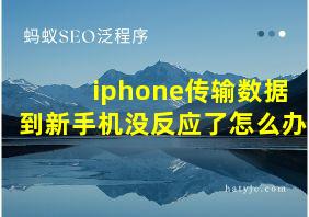 iphone传输数据到新手机没反应了怎么办