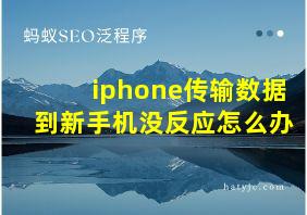 iphone传输数据到新手机没反应怎么办