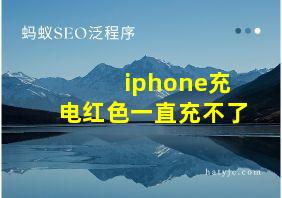 iphone充电红色一直充不了