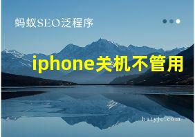 iphone关机不管用