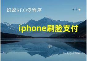 iphone刷脸支付