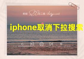 iphone取消下拉搜索