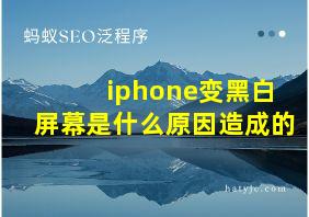 iphone变黑白屏幕是什么原因造成的