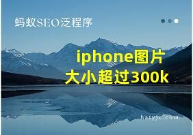 iphone图片大小超过300k