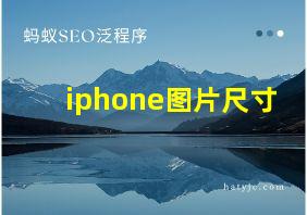 iphone图片尺寸