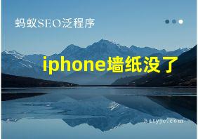 iphone墙纸没了