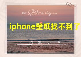 iphone壁纸找不到了