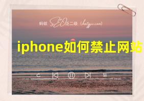 iphone如何禁止网站