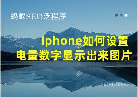 iphone如何设置电量数字显示出来图片