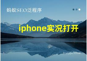 iphone实况打开