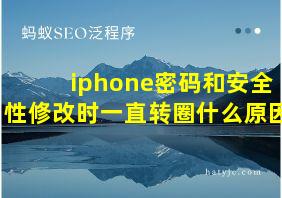 iphone密码和安全性修改时一直转圈什么原因