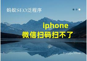 iphone微信扫码扫不了