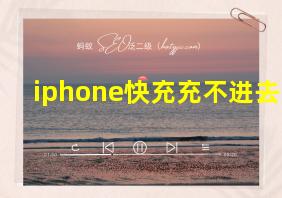 iphone快充充不进去