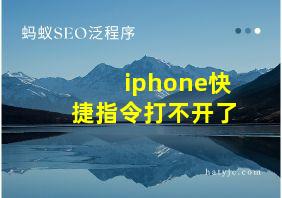 iphone快捷指令打不开了