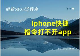 iphone快捷指令打不开app