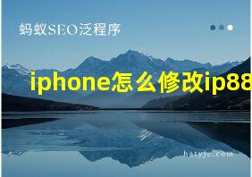 iphone怎么修改ip8888