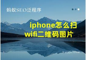 iphone怎么扫wifi二维码图片