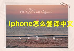 iphone怎么翻译中文