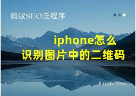 iphone怎么识别图片中的二维码