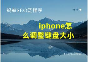 iphone怎么调整键盘大小