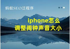 iphone怎么调整闹钟声音大小