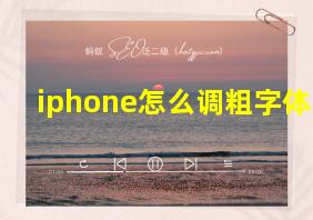 iphone怎么调粗字体