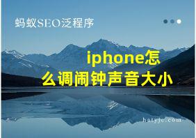 iphone怎么调闹钟声音大小