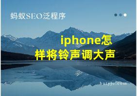 iphone怎样将铃声调大声