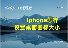 iphone怎样设置桌面图标大小