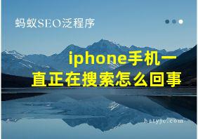 iphone手机一直正在搜索怎么回事