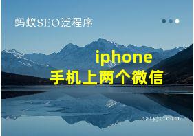 iphone手机上两个微信