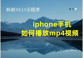 iphone手机如何播放mp4视频