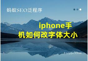 iphone手机如何改字体大小